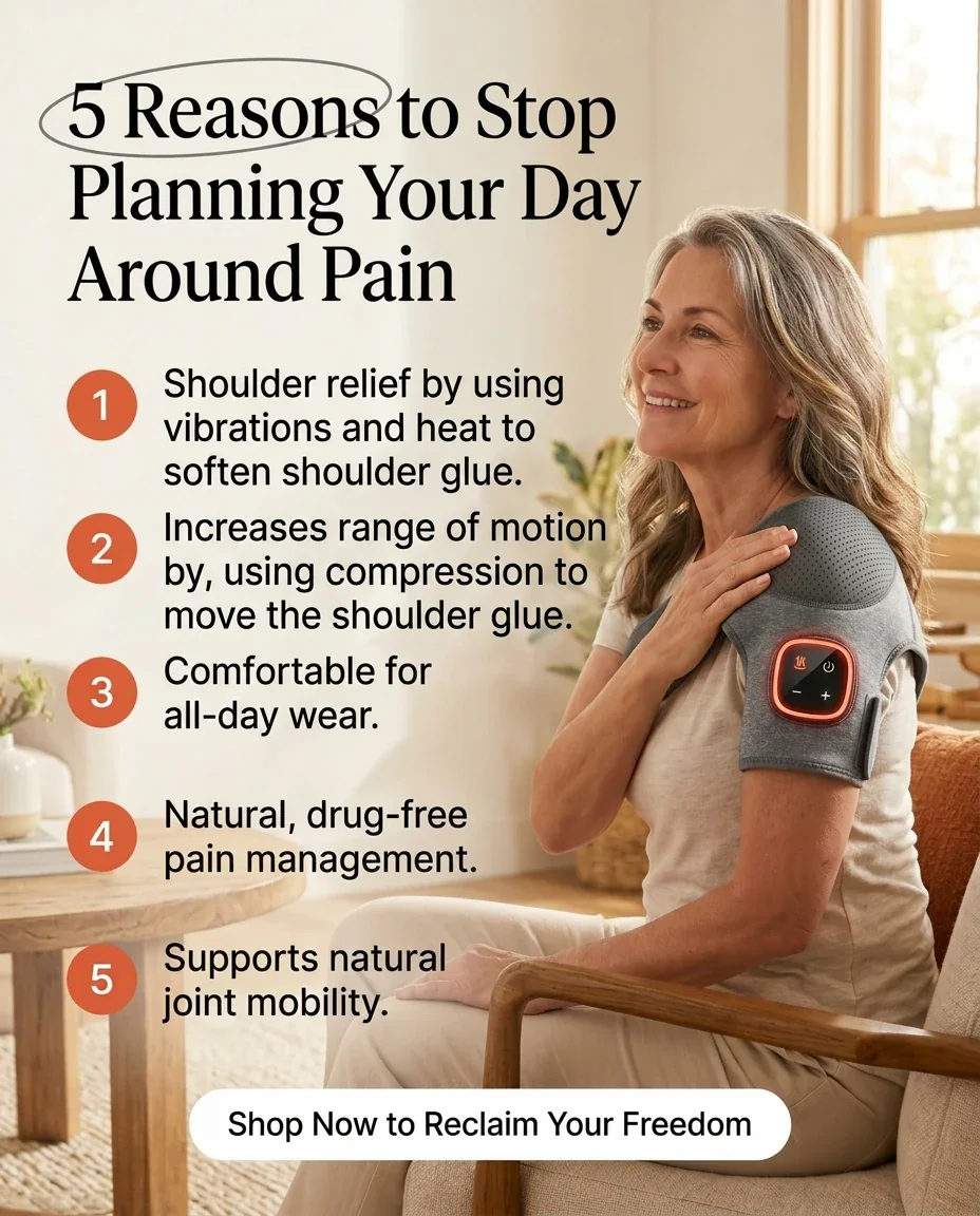 HumanFrame — 5 reasons to stop planning your day around pain, woman wearing the device in sunlit living room