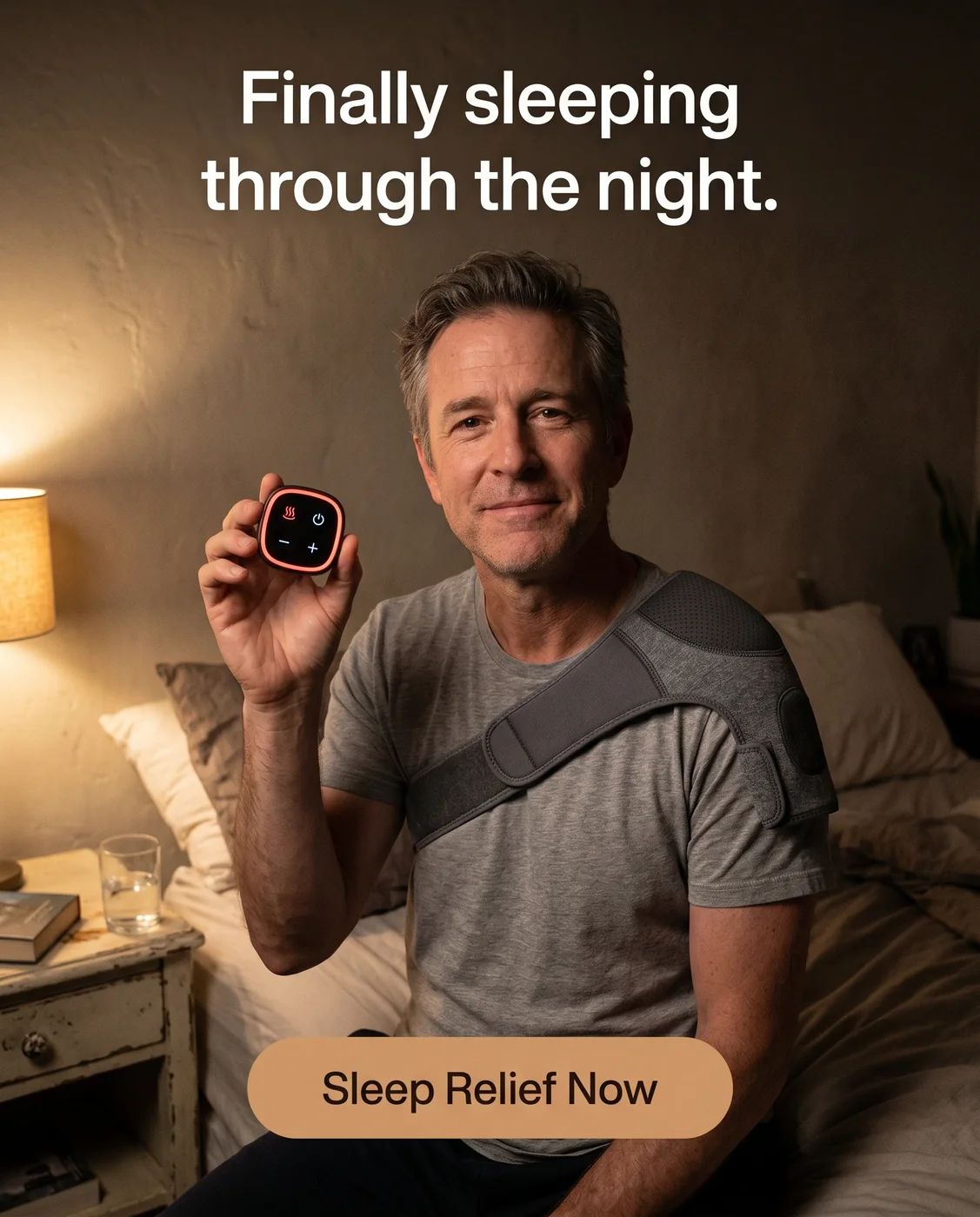 HumanFrame — finally sleeping through the night, man holding control puck