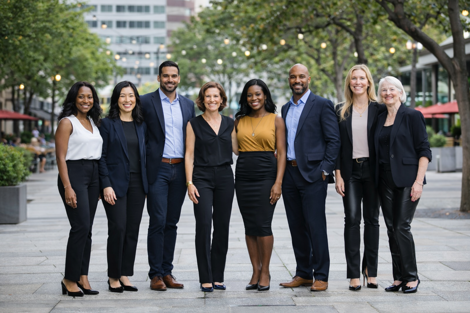 A group shot of the SpineRelief team and investors
